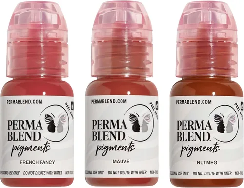 Vista 13 de Perma Blend Luxe Berry Lip Set – Juego de tinta de tatuaje rojo profundo – Kit de microblading de rubor labial – Suministros de tatuaje para PMU