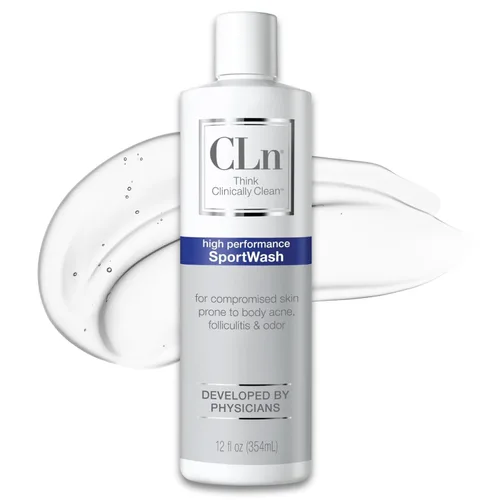 Vista 9 de CLn® SportWash - Gel de baño deportivo de alto rendimiento, para hombres y mujeres propensos a olores corporales, olor de pies, tiña, foliculitis