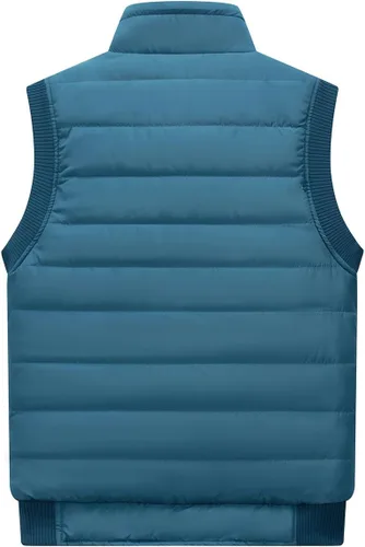 Vista 18 de Msmsse Chalecos de invierno para hombre, con forro polar, acolchado, casual, sin mangas