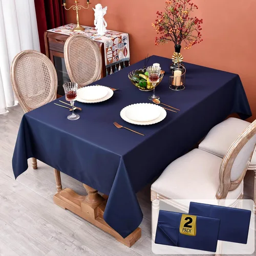 Vista 40 de MEANMOY Mantel cuadrado de poliéster lavable, resistente al agua y a las manchas, de 210 GSM, de 54 x 54 pulgadas, mantel de mesa rectangular sin
