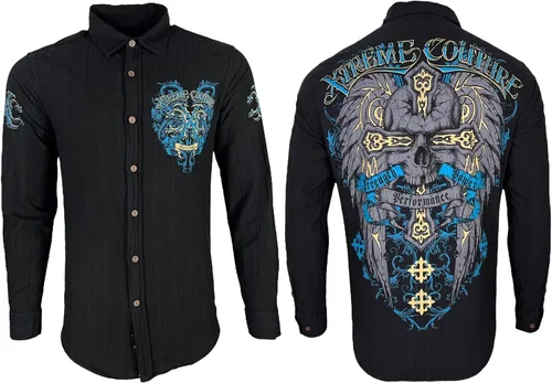 Vista 2 de Xtreme Couture by Affliction - Camisa con botones para hombre, color blanco