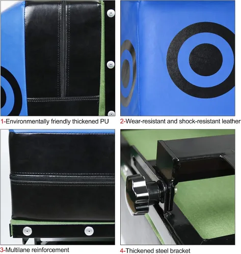 Vista 4 de INNOLIFE Bolsa pesada de boxeo para montaje en pared para entrenamiento de artes marciales mixtas (27.5 x 15.8 x 11.8 pulgadas, azul)