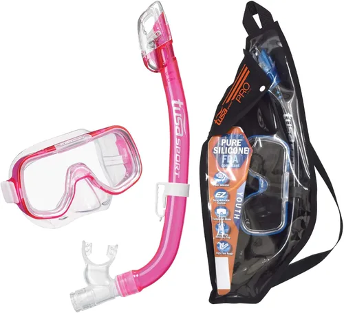 Vista 8 de TUSA Sport Conjunto combinado de máscara Mini-Kleio y esnórquel seco para jóvenes