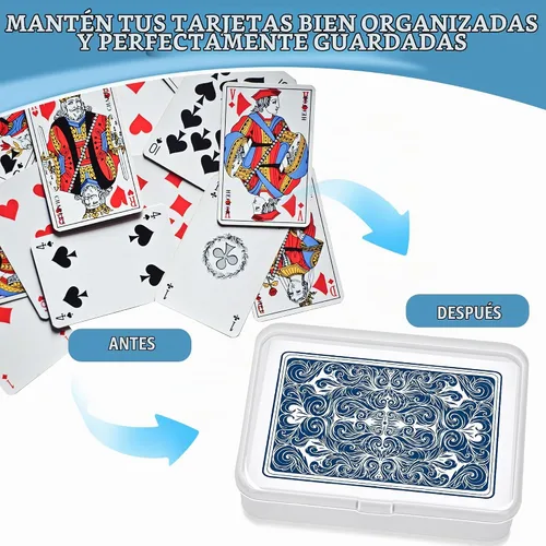 Vista 6 de Kitoyz Juego de cartas de plástico transparente, caja de almacenamiento de tarjetas de acrílico compatible con fundas coleccionables para tarjetas