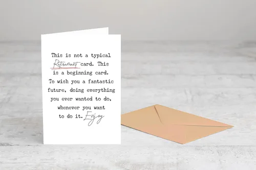Vista 4 de Emily gift Tarjeta de jubilación inspiradora de nuevos comienzos - Aquí está el futuro - Jubilado - Feliz jubilación - Felicitaciones por su