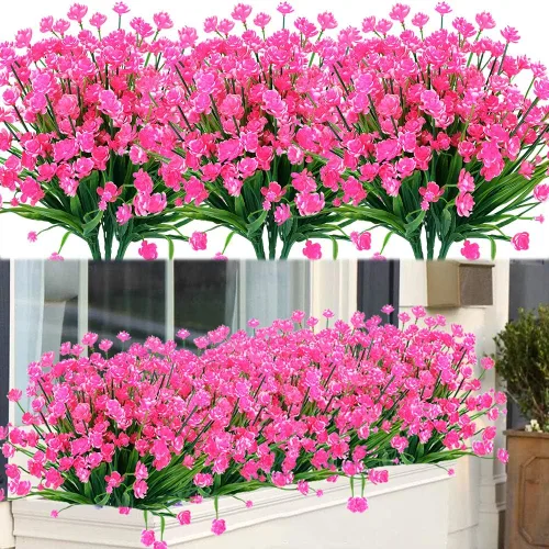 Vista 14 de Plantas y flores artificiales para exteriores, resistentes a los rayos UV
