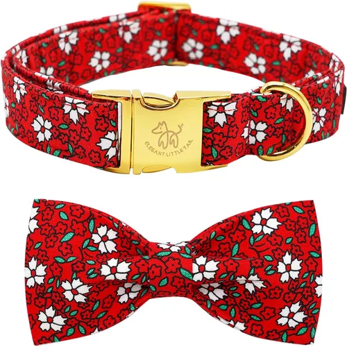 Vista 8 de Elegant little tail Collar de perro de Halloween, collares de perro de otoño naranja calabaza collar de mascota festivo collar de corbatín