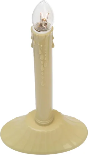 Vista 3 de Creative Hobbies lámpara con forma de candelabro marfil de 9.5 pulgadas para interiores de Navidad, foco C7 transparente - Elegante, perfecta