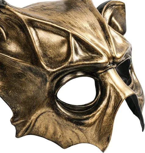 Vista 5 de ILOVEMASKS Máscara de calavera de demonio con cuernos de ciervo y cuernos de ciervo de cara completa, disfraz de Halloween de Halloween, máscara