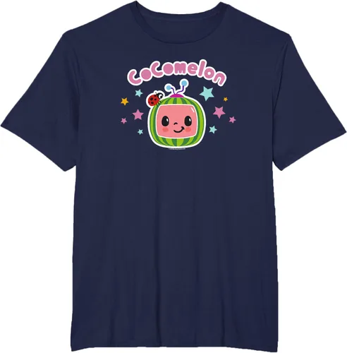 Vista 20 de CoComelon Camiseta clásica con logotipo de cara sonriente centrada, Negro