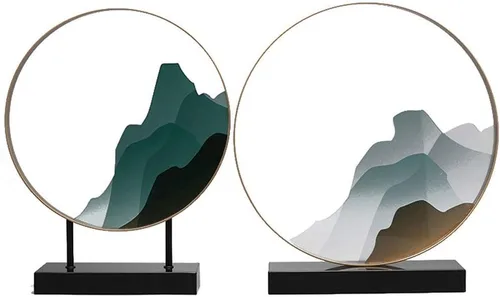 Vista 5 de chinese feng shui statue sculpture New Chinese Creative Iron Art Acrylic Decoration Model Room Hotel Club House Villa Living Room Desktop Art