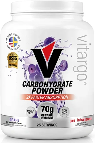 Vista 11 de Vitargo Polvo de carbohidratos, reposición de glucógeno muscular 2 veces más rápida, ponche de frutas de 1.7 libras, Pre, Intra y Post, polvo