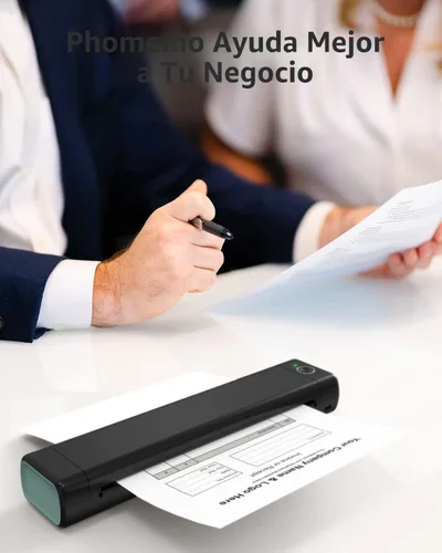 Vista 6 de Phomemo Impresora portátil - Impresora portátil inalámbrica para viajes, compatible con iOS y Android y laptop, mini impresora móvil Bluetooth