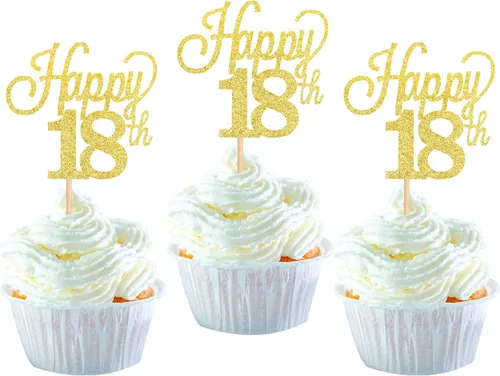 Vista 38 de Paquete de 24 adornos para cupcakes con purpurina número 15, quince cumpleaños, decoración para cumpleaños de 15 años, suministros de fiesta de Negro