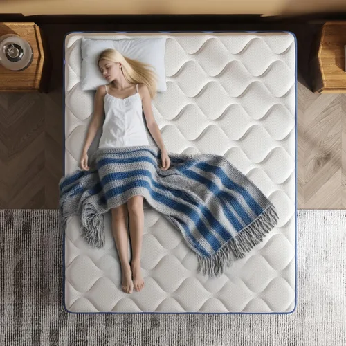 Vista 3 de Traumliebe Colchón individual de 12 pulgadas en caja, colchón doble, resortes ensanchados y espuma viscoelástica, mediano, aislamiento