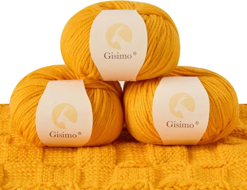 Vista 52 de 100% lana merino para tejer y ganchillo, hilo lujoso y suave de 6 cabos para tejer y crochet a mano, 1.76 oz/50 g, 127 yardas/116 metros