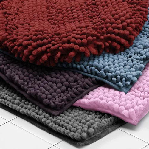 Vista 9 de Clara Clark Tapetes para baño de felpilla, tapetes de baño de felpa ultra suaves, lavables a máquina, con parte trasera antideslizante, 44 x 26 Negro