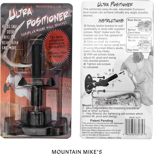 Vista 7 de Mountain Mikes - Soporte de pared de calavera ajustable ultra posicionador, soporte de montaje de calavera europea ajustable, diseño universal que