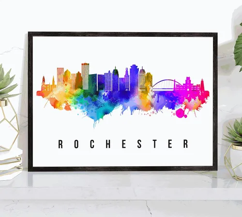 Vista 12 de Generic Póster de Albuquerque Skyline New Mexico, 12 x 18 pulgadas, perfecto para sala de estar, dormitorio, oficina