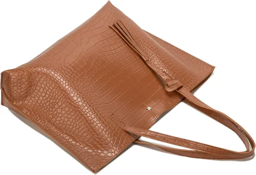 Vista 2 de Nodykka - Bolso con asas para hombro para mujer, de cuero sintético, con borla