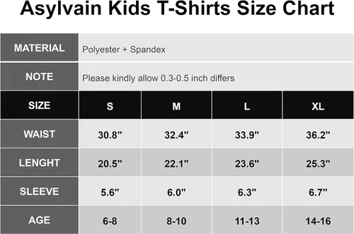 Vista 5 de Asylvain Camisetas de manga corta con estampado 3D para niños de 6 a 16 años