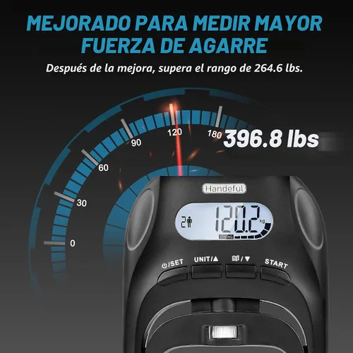 Vista 2 de Handeful Probador digital de fuerza de agarre, dinamómetro de mano de 397