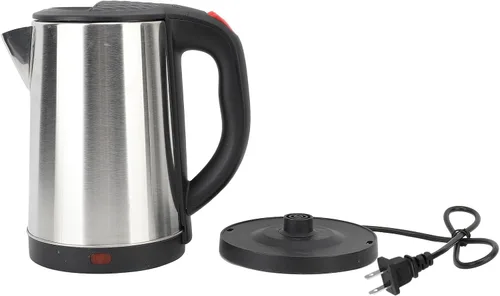 Vista 7 de Tetera eléctrica, hervidor eléctrico de acero inoxidable 304 de 2.5 L, caldera de agua de ebullición rápida con apagado automático, base giratoria