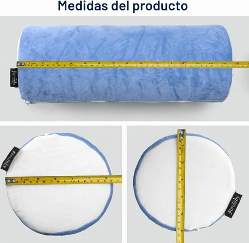 Vista 9 de Almohada Enrollable Cervical para Alivio del Dolor de Cuello - Almohada de Espuma Viscoelástica para Cuello para Cama, Almohada Redonda para Cuello