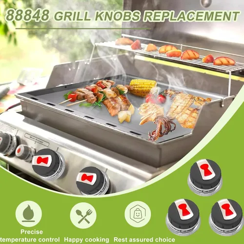 Vista 7 de 88848 Perillas para quemador de parrilla de gas aptas para Weber Genesis 300 Series (2011-2016) Fit for Weber Genesis Grill