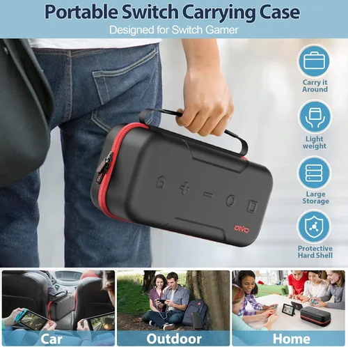 Vista 6 de Switch OLED - Funda de transporte compatible con Nintendo SwitchOLED funda de transporte portátil para interruptor compatible con Joy-Con