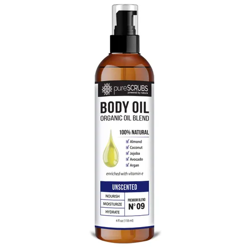 Vista 9 de pureSCRUBS Spray de aceite corporal cítrico ultra hidratante para piel seca, masaje, cutículas y más, súper mezcla orgánica de aceites de jojoba