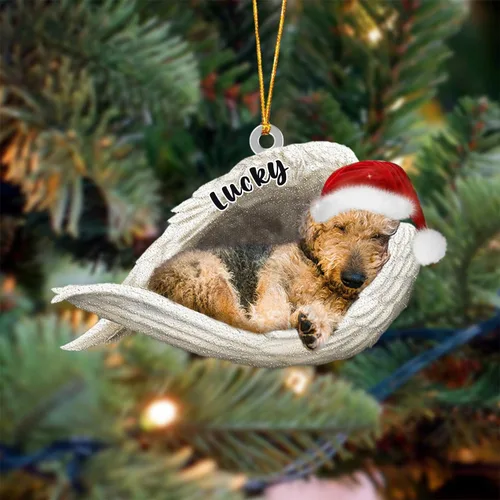Vista 44 de Ángel durmiente de Afghan Hound para Navidad, adorno personalizado con el nombre del perro, adorno de Navidad personalizado para amantes de perros