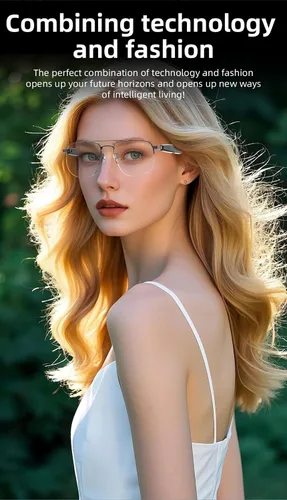 Vista 3 de Xmenha Gafas Bluetooth inteligentes para hombres Altavoz de audio Gafas Bluetooth Auriculares con altavoces Smart Glass azul diente gafas de sol