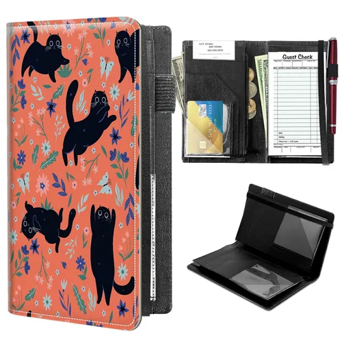Vista 21 de Libros para Servidores de Alto Volumen, Libro de Servidor de Árbol de Color Artístico con 2 Bolsillos Expandibles de 9 x 5 pulgadas, Lindo Libro