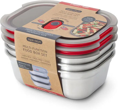 Vista 16 de Taza de almuerzo BLACK + BLUM - Recipientes reutilizables para preparar comidas para picnic y camping - Caja de almacenamiento de alimentos