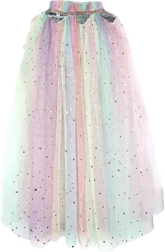 Vista 2 de FKKFYY Capa de arcoíris para niña princesa