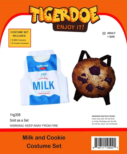 Vista 5 de Tigerdoe Disfraz de galleta y leche - Disfraces de pareja - Disfraces de comida - Disfraces divertidos
