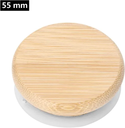 Vista 4 de Freebily Tapas de bambú Marson para frascos de silicona con sello de silicona para tarros de conservas de boca pequeña/regular/ancha, tipo B