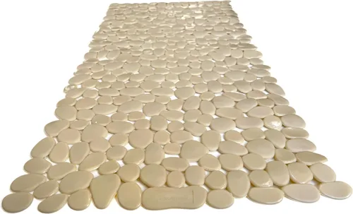 Vista 25 de Alfombra antideslizante para bañera y ducha "Pebbles" de 27 x 14 pulgadas, ovalada, no tóxica, segura, limpia, lavable a máquina, agarre y drenaje