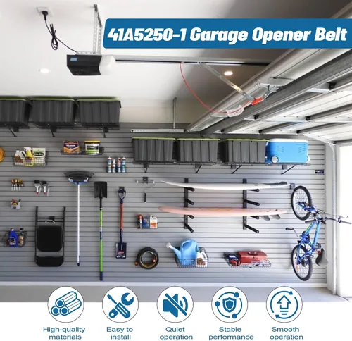 Vista 7 de Correa de transmisión Whisper Drive (257"), 41A5250-1 Correa corta para puertas de garaje de 8 pies de alto, compatible con abridores de puerta