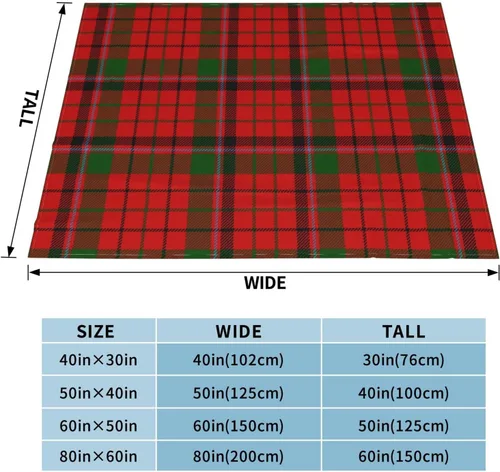 Vista 4 de Manta de forro polar ultra suave con cuadrícula roja para sofá cama