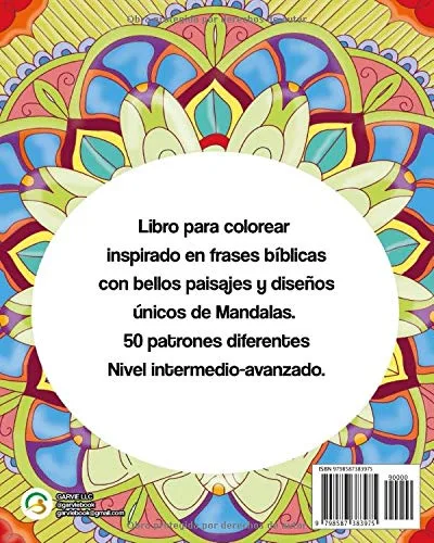 Vista 2 de Mi Dios me oirá Subtitulo Versos Bíblicos. Libro para Colorear, 50 páginas de Mandalas para Colorear (Spanish Edition)