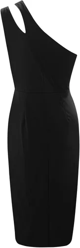 Vista 7 de Tapanet Vestidos de cóctel para mujer, vestido de fiesta de noche, vestido sexy de un hombro, formal, elegante, vestido largo con abertura