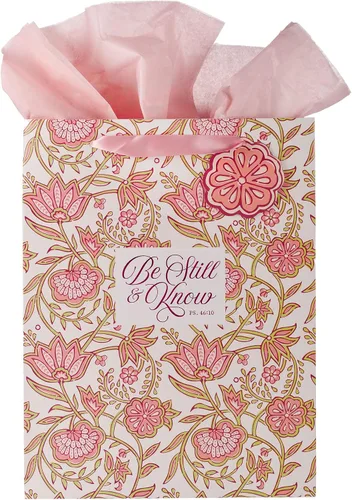 Vista 39 de Christian Art Gifts Bolsa de regalo grande de las Escrituras de Paisaje con tarjeta de felicitación y juego de papel de seda para niños: cada
