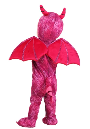 Vista 2 de Disfraz de bebé dragón magenta Multicolor