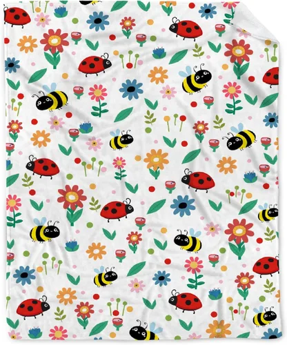 Vista 26 de Manta de franela ligera de abeja, regalos para niñas y mujeres en todas las estaciones, manta para cama, sofá, 30 x 40 pulgadas, para bebé/mascotas