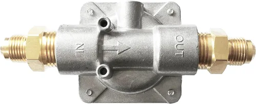 Vista 2 de Regulador de Parrilla de Gas Natural GRILLJOB con 2 Conexiones de Latón, Tubo de Gas de Entrada/Salida 1/2'' X 1/2''-14NPT, Presión Máxima