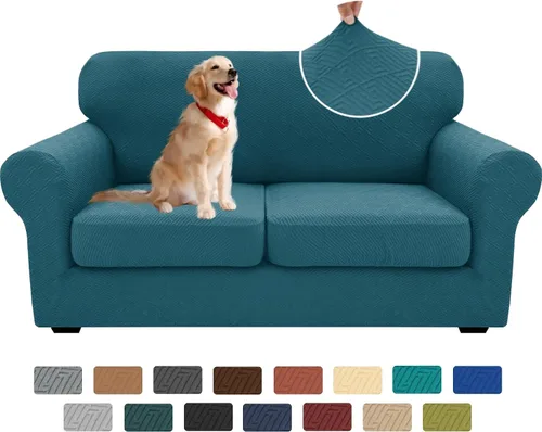 Vista 38 de XINEAGE Funda de diván para sofá en forma de L, fundas de sofá modular para mascotas, funda de asiento de sofá antideslizante lavable, fundas