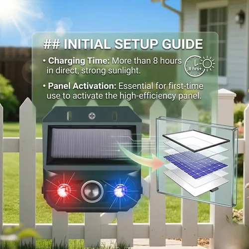 Vista 2 de Repelente solar ultrasónico nocturno de animales, 4 paquetes de disuasión ultrasónico para pájaros, gatos al aire libre para patio, luces