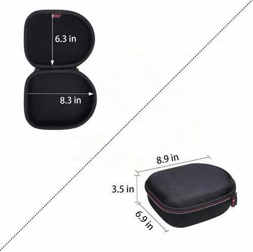 Vista 3 de Funda para auriculares CMF, Beats, Sony, Raycon, JBL, OneOdio, TOZO, SteelSeries, Jabra, Audio-Technica y Sennheiser (negro exterior+negro interior)